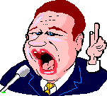 Loud-mouthed preacher