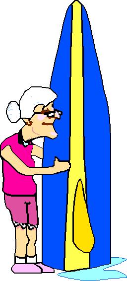 [Elderly woman surfer]