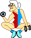 [Fit old woman]